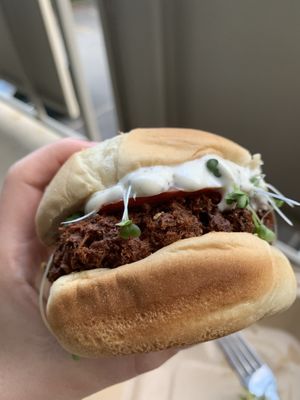 Crab cake  at Botanical Plant-Based Fare in Charlottesville