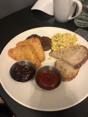 Traditional breakfast   at Botanical Plant-Based Fare in Charlottesville