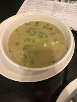Potato Leek soup  at Botanical Plant-Based Fare in Charlottesville