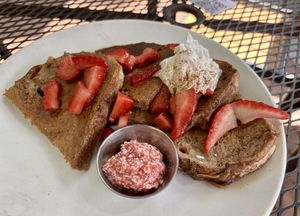 French toastt  at Botanical Plant-Based Fare in Charlottesville