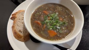 Lentil soup at Botanical Plant-Based Fare in Charlottesville
