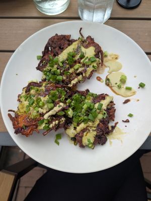 Okono Cakes at Botanical Plant-Based Fare in Charlottesville