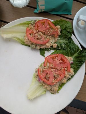 Chickpea Tuna Boats at Botanical Plant-Based Fare in Charlottesville