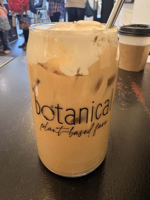 Toasted rice latte 🤍🌱  at Botanical Plant-Based Fare in Charlottesville