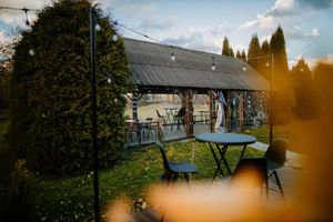 Our terrace in summer at Dobre Chutne in Cimhova