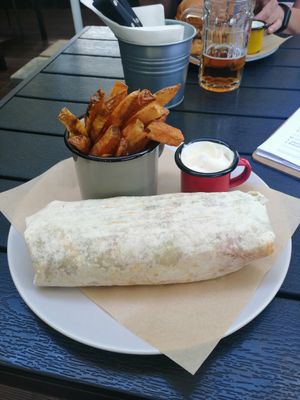 Vegan wrap with tofu at Dobre Chutne in Cimhova