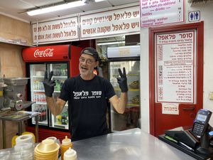 Super Vegan in da House!!  at Super Falafel  in Tel Aviv