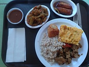 Vegan meal at Ananda Restaurante Vegetariano in Santo Domingo