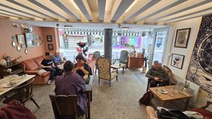 Interior at Enfants Terribles Café in Rennes
