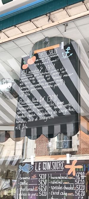 Menu as of July 2026 at Enfants Terribles Café in Rennes