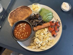 Vegan breakfast and side of vegan alioli   at Thirty Nine in Whitstable