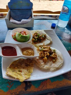 Cassave omelet  at Don Sanduchito in Puerto Villamil