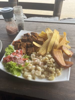 Fried Plato  at Don Sanduchito in Puerto Villamil