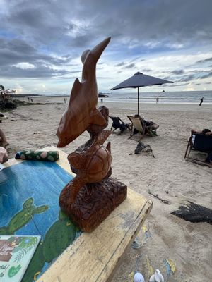 Outside seating   at Don Sanduchito in Puerto Villamil