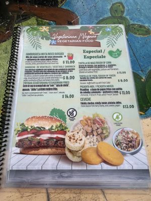 Vegan menu 🌱  at Don Sanduchito in Puerto Villamil