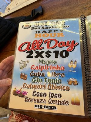 Happy Hour all day Long!   at Don Sanduchito in Puerto Villamil