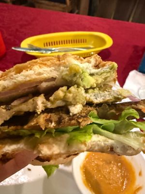 Very thick and filling  at Don Sanduchito in Puerto Villamil