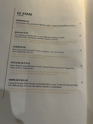 Vegan pizza  at Paninothek in Innsbruck
