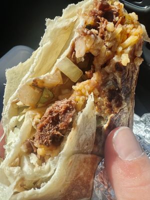 Look at all that good good. Get the burrito  at Taco Stop in Tucson