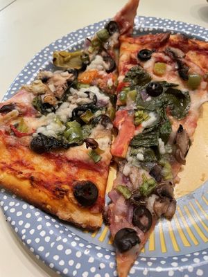 The Herbivore made with vegan cheese   at Task Force Pizza Co in Fort Walton Beach