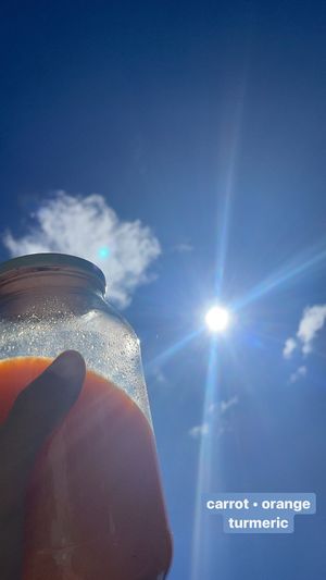 vibrant cold pressed juice at Green Hearts - Maybe closed in Coco