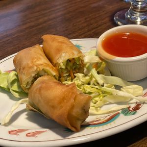 Spring rolls (fresh cabbage & carrot)  at Great China in Kirkland