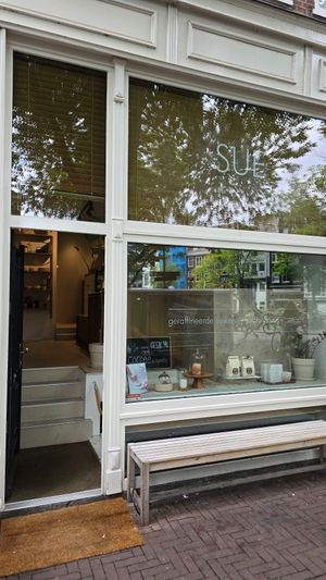 Front - entrance - stairs at SUE Bites Bar in Amsterdam