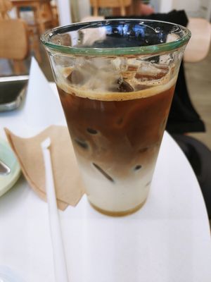 Oatmilk latte at Pan Honesta 빵어니스타 - Itaewon in Seoul