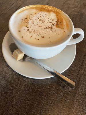 Almond milk latte  at Pepe & Lela's Eatery in Burlington