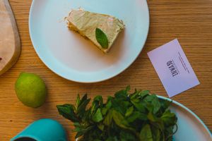 Favourite cake with mint flavour. 💚 at Inward in Tunis