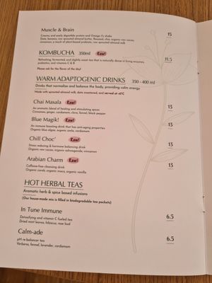 Menu 4 at Inward in Tunis