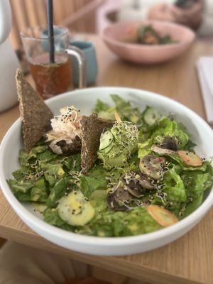 Raw Mushroom burger  at Inward in Tunis