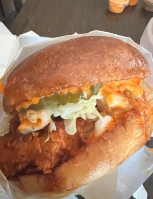 Pic stollen from vegan FB group, OP said this place was amazing but hot sauce is super hot!   at Twist Hot Chicken in Peoria