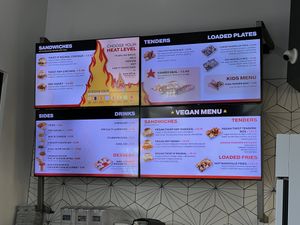 Current menu 7/22/25  at Twist Hot Chicken in Peoria