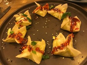 Dumpling things  at Meet Vegano in Malaga