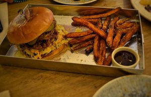 Mushroom burguer at Meet Vegano in Malaga