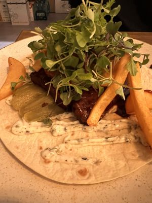 Wine Braised Tempeh Bab  at Meet Vegano in Malaga