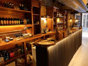 Inside looking out   at Meet Vegano in Malaga