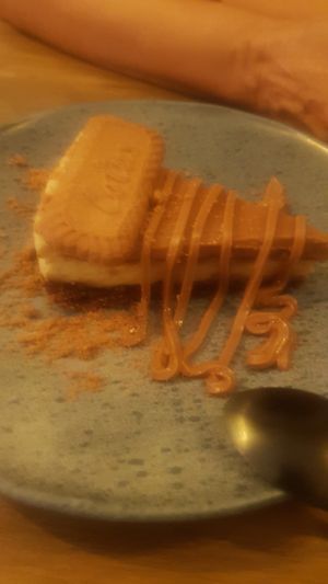 Exquisita tarta Lotus at Meet Vegano in Malaga