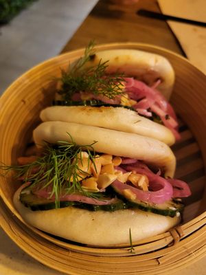 Yummy shitaki bao at Meet Vegano in Malaga