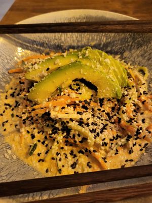 Tofu Kani salad at Meet Vegano in Malaga