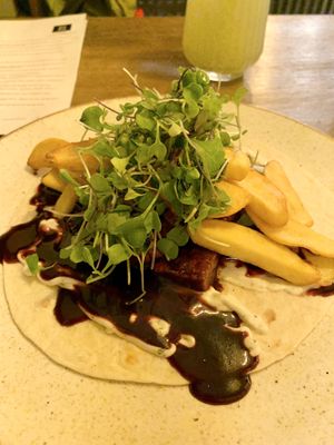 Tempeh kebab  at Meet Vegano in Malaga