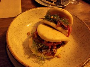 Bao buns at Meet Vegano in Malaga