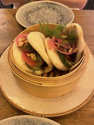 Smoked miso oyster bao   at Meet Vegano in Malaga