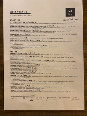 Menu 1  at Meet Vegano in Malaga