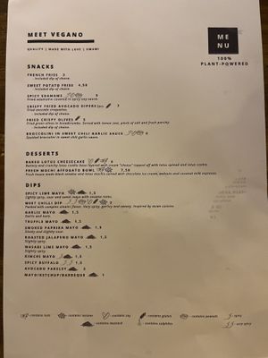 Menu 4  at Meet Vegano in Malaga