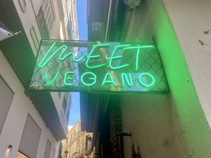Signage  at Meet Vegano in Malaga