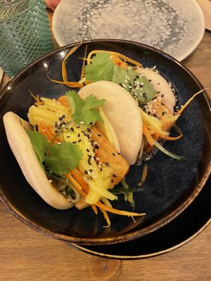 Bao buns with tofu  at Meet Vegano in Malaga