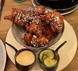 Cauliflower wings  at Meet Vegano in Malaga