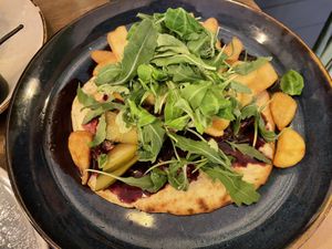 Tempeh in red wine sauce  at Meet Vegano in Malaga